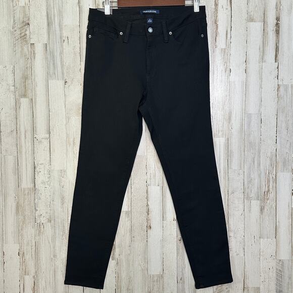 NWT Calvin Klein Skinny Jeans Size 10 Regular Dark Black Emo Goth Punk Grunge - Picture 1 of 8